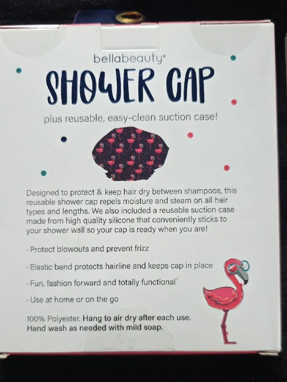 Bundle Of 3 Beauty Products ~ 2 Shower Caps And 4 Piece Wrist Wash Band Set